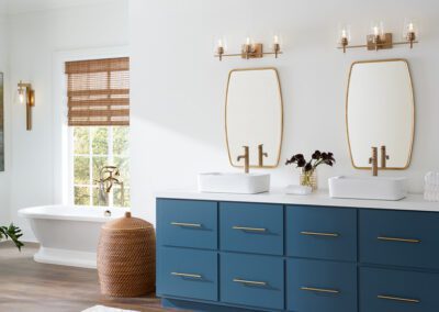 Elegant Blue Vanity Bathroom Decor